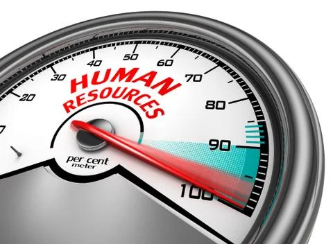 Human resources to hundred per cent conceptual meter Stock Illustration