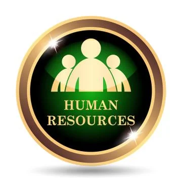 Human Resources icon. Internet button on white background.. Stock Illustration