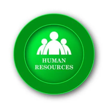Human Resources icon. Internet button on white background.. Stock Illustration