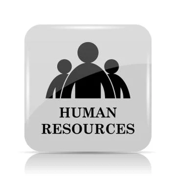 Human Resources icon. Internet button on white background.. Stock Illustration