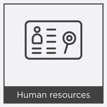 Human resources icon isolated on white background Free Stock Illustration