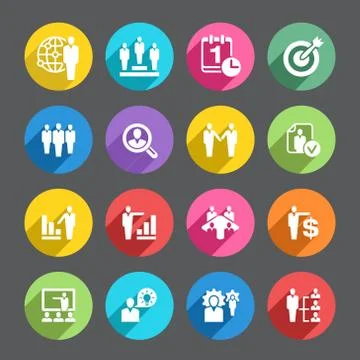Human Resources Icon Set Stock Illustration