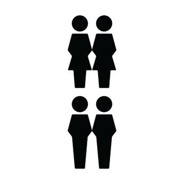 Human resources icon vector male and female group of people symbol avatar Stock Illustration