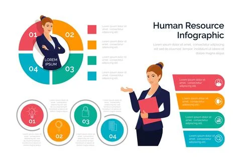 Human resources infographic イラスト素材