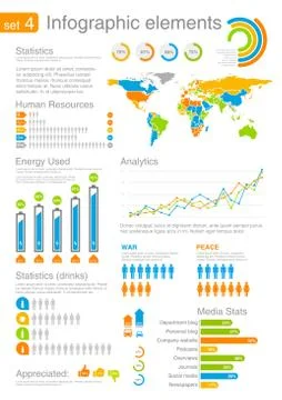 Human resources infographics elements with icons. Stock-Illustration