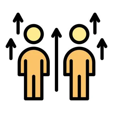 Human resources level up icon vector flat Illustrazione stock