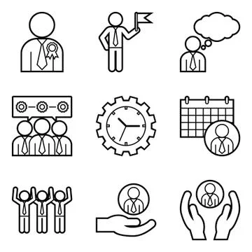 Human Resources Line Illustrazione stock