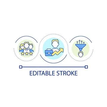 Human resources loop concept icon イラスト素材