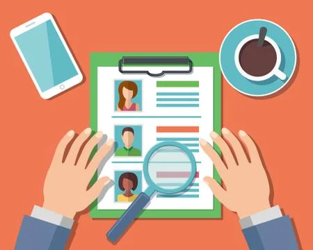 Human Resources Management Concept Stock Illustration