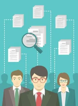 Human Resources Management Stock Illustration