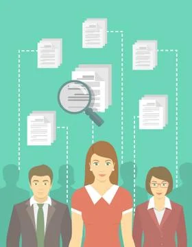 Human Resources Management Stock Illustration