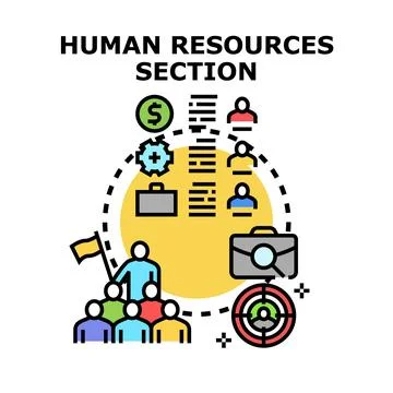Human resources management section concept vector illustration Stock Illustration