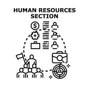 Human resources management section concept vector illustration Stock Illustration