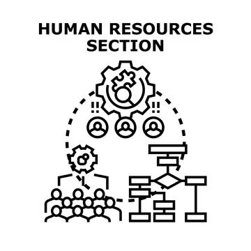 Human resources management section concept vector illustration Stock Illustration
