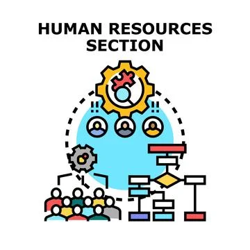Human resources management section concept vector illustration Stock Illustration