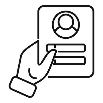 Human resources manager choosing candidate profile for job interview Illustrazione stock