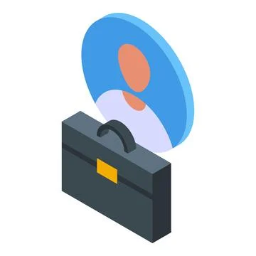 Human resources manager icon, isometric style Illustrazione stock