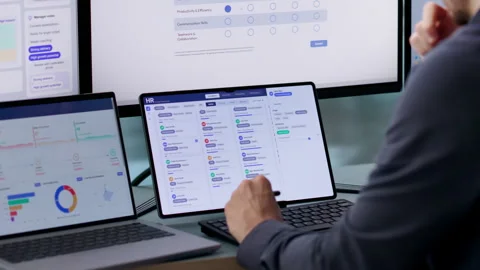 Human Resources Manager Reviewing Employee Performance Stock Footage 340997638