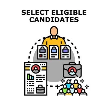 Human resources manager selecting eligible candidates for job opening Stock-Illustration