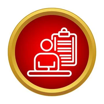 Human resources managing candidate application or interview process icon 스톡 일러스트
