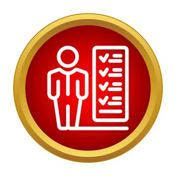 Human resources managing candidate skills checklist icon Illustrazione stock