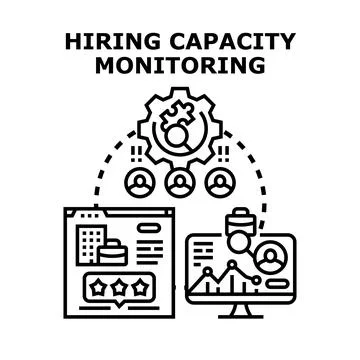 Human resources managing talent acquisition and recruitment Stock Illustration