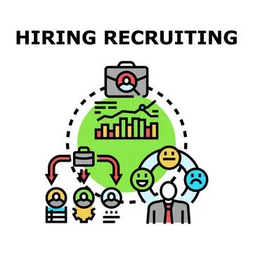 Human resources managing talent acquisition and employee experience Illustrazione stock