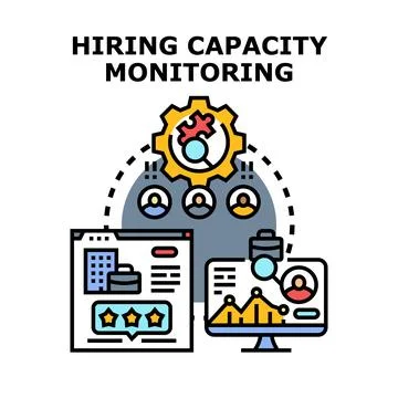 Human resources managing talent acquisition and recruitment Stock Illustration