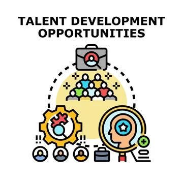 Human resources managing talent development opportunities Stock Illustration