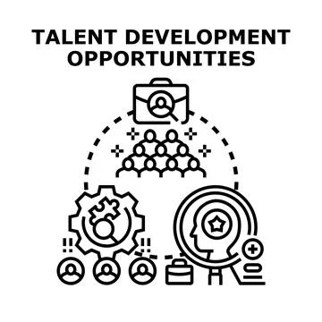 Human resources managing talent development opportunities Illustrazione stock