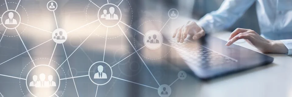 Human Resources Network System for Workforce Collaboration and Business Com.. Stock Photos
