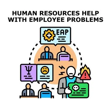 Human resources offering employee support and solutions Stock Illustration