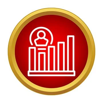 Human resources performance graph showing career growth Stock Illustration
