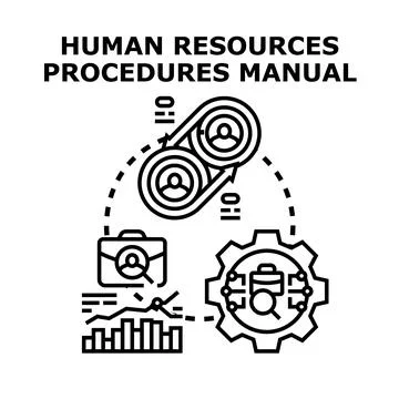 Human resources procedures manual vector concept イラスト素材