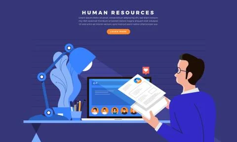 Human resources recruitment Stock Illustration