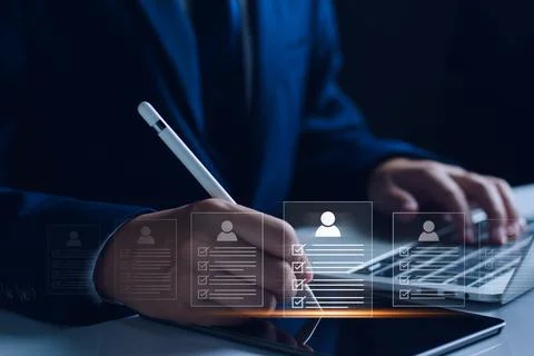 Human Resources, recruitment process outsourcing, leadership. effective manag Stock Photos