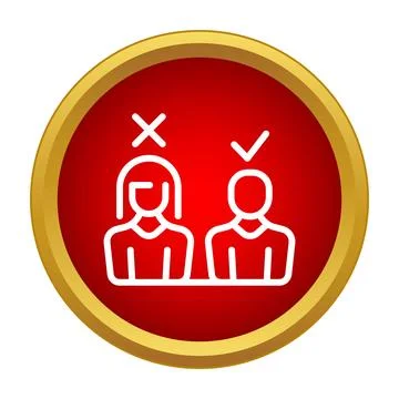 Human resources selecting male candidate over female 스톡 일러스트
