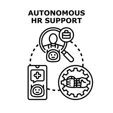 Human resources support automation creating modern employee experience Иллюстрация