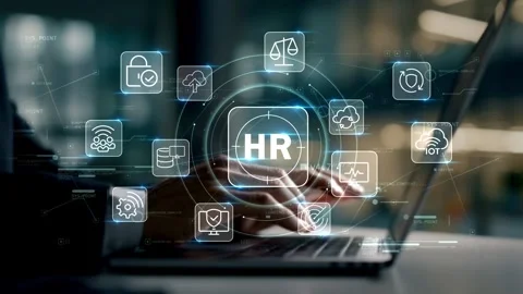 Human Resources Technology and Cybersecurity Business Solutions Stock Footage 337220554
