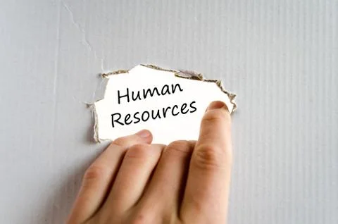 Human resources text concept Stock Photos