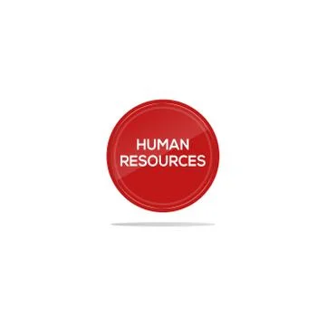 Human resources text in red circle Stock Illustration