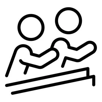 Human resources training icon, outline style Stock Illustration