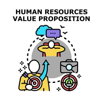 Human resources value proposition for attracting talent Stock Illustration