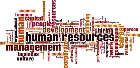 Human resources word cloud Stock Illustration