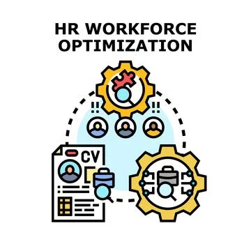 Human resources workforce optimization process concept Stock Illustration