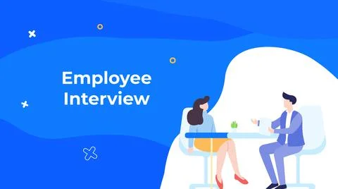Human Resourses - Employee Interview Stock Illustration