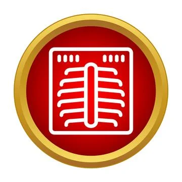 Human rib cage x ray medical imaging icon Stock Illustration
