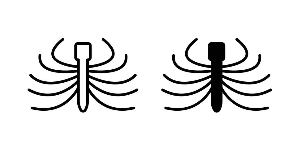 Human Ribs icon design. Simple Vector illustrations.. Stock Illustration