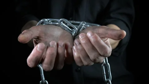 Human right day in chain. Stock Footage 311162254