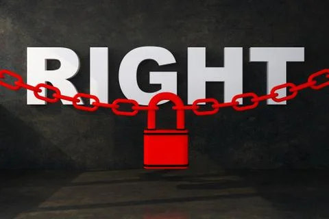 Human rights blocking concept Stock Illustration